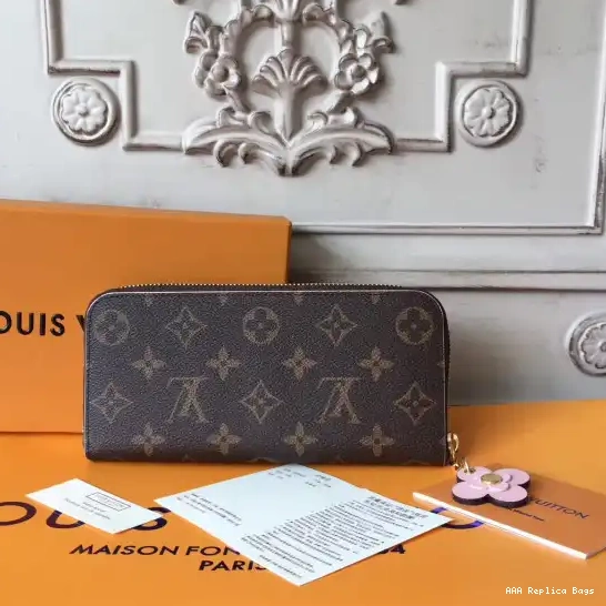 Aaa replica ru Louis wallet Vuitton CLEMENCE 0627